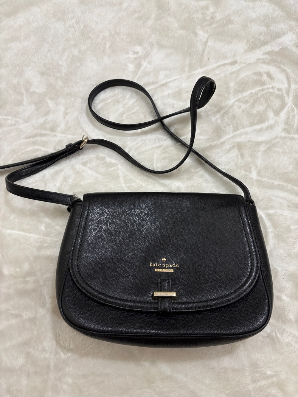 kate spade Black Leather Crossbody Bag